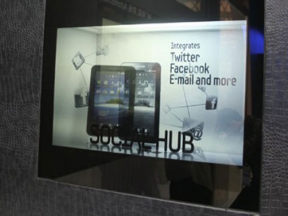 Samsung introduceert transparant lcd-scherm Samsung introduceert transparant lcd-scherm